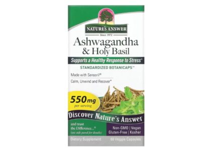 Nature's Answer, Ashwagandha & Holy Basil, 550 mg, 60 Veggie Capsules